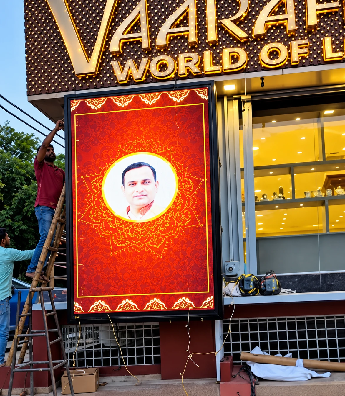 Retail Storefront Outdoor LED Screen Installation