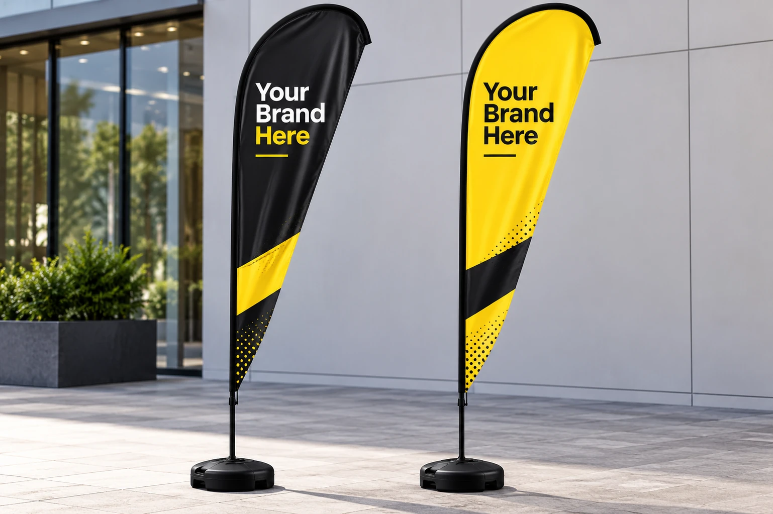 Teardrop & Feather Flag Banners by Bright Exhibits