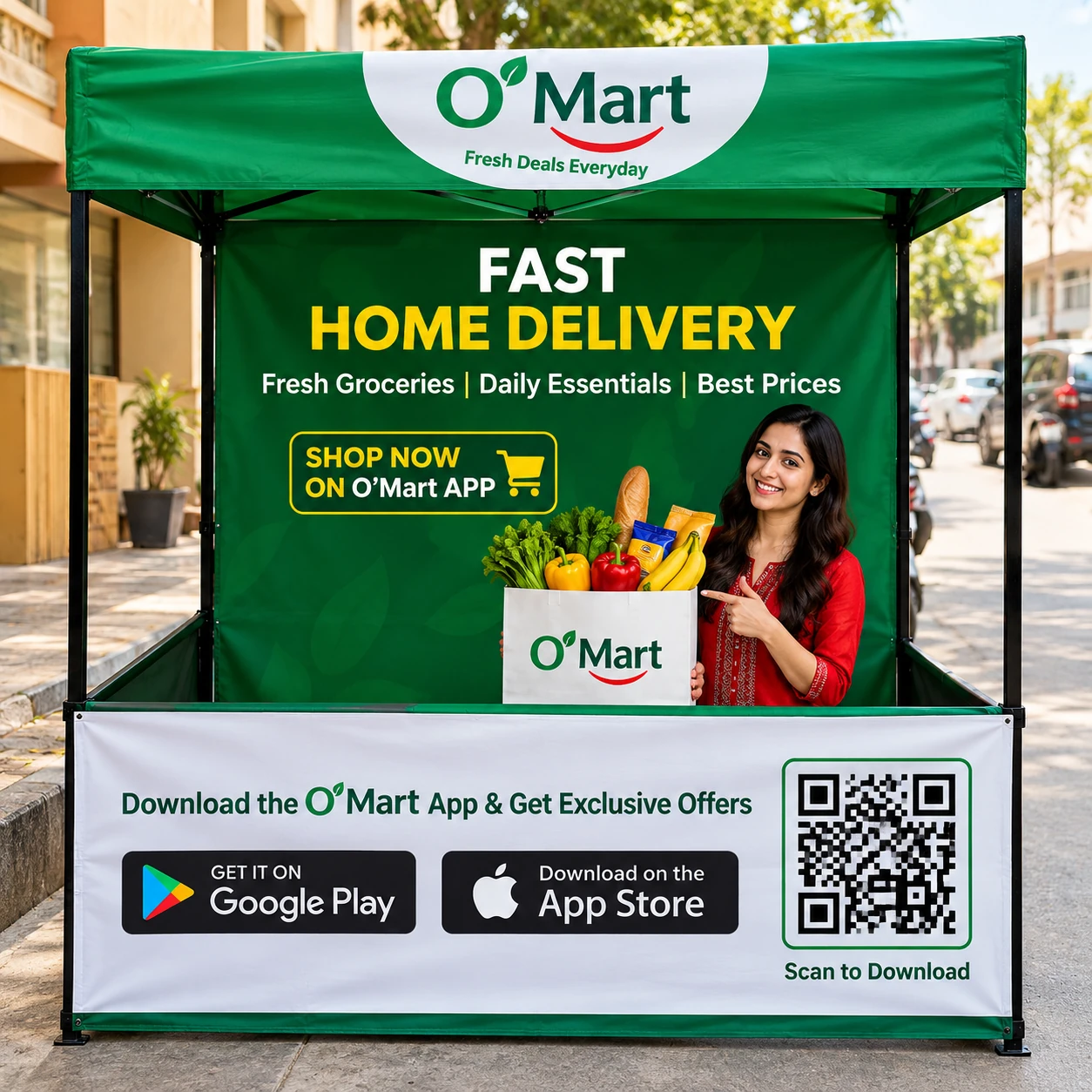 Portable Pop-Up Promo Canopy Kiosk