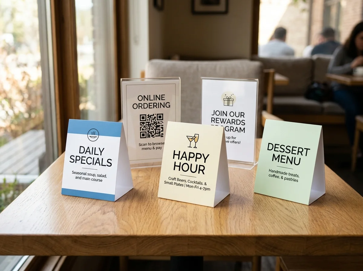 Table Top Tent Card by Bright Exhibits
