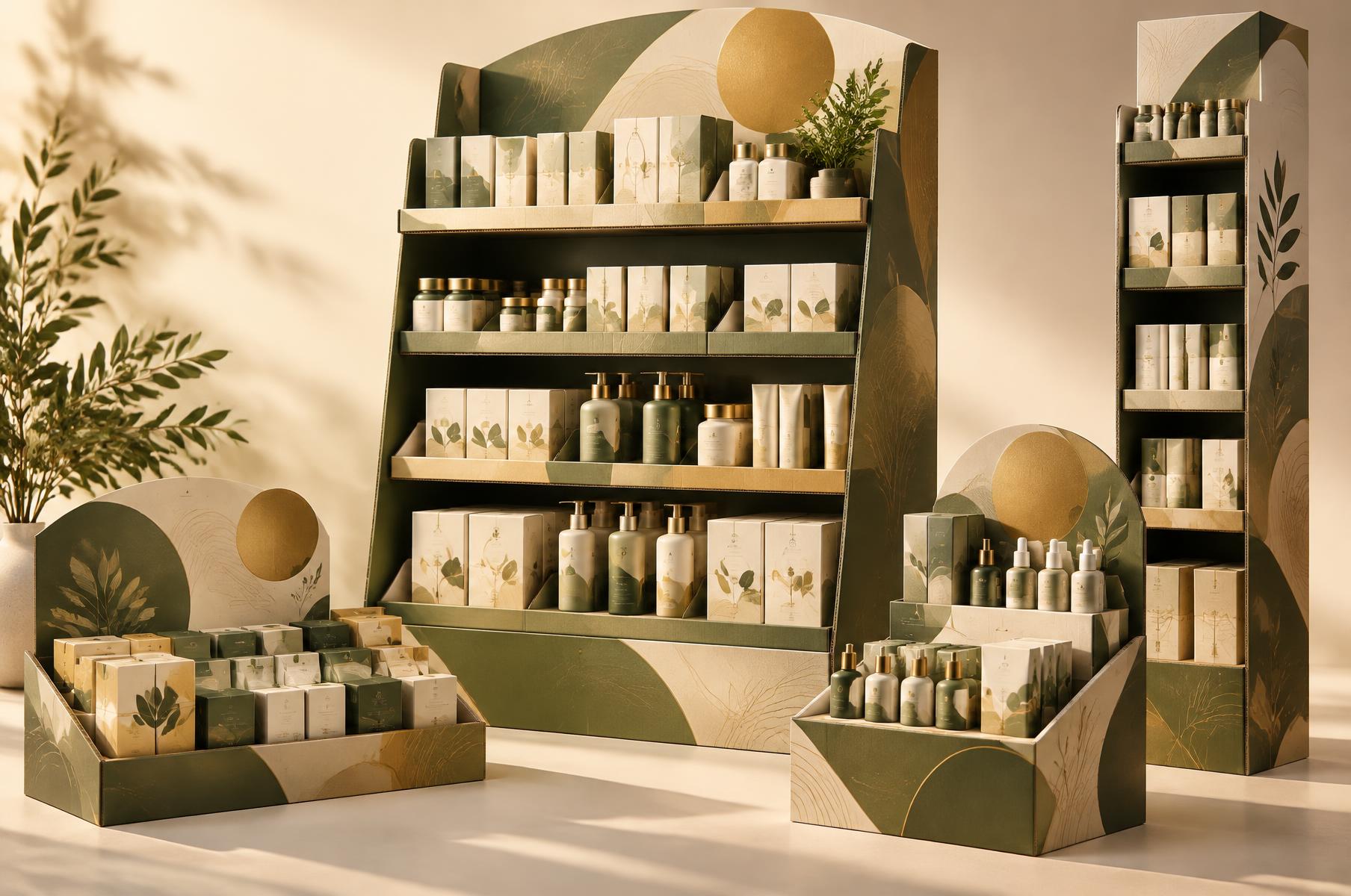 Bright Exhibits custom retail floor and countertop display stands